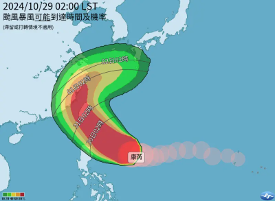 颱風動態整理！康芮「路徑、強度、風雨時程、停班停課落點」一覽